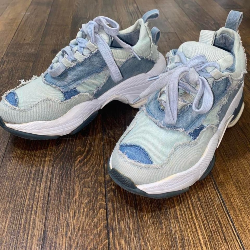 Jeffrey Campbell Denim Patchwork Sneakers